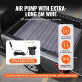 VEVOR Luchtbed voor Pickup Truck - 170-180 cm - Zwart - Inclusief 12V Pomp en 2 Kussens