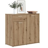 vidaXL Dressoir 80x36x75 cm bewerkt hout artisanaal eikenkleur