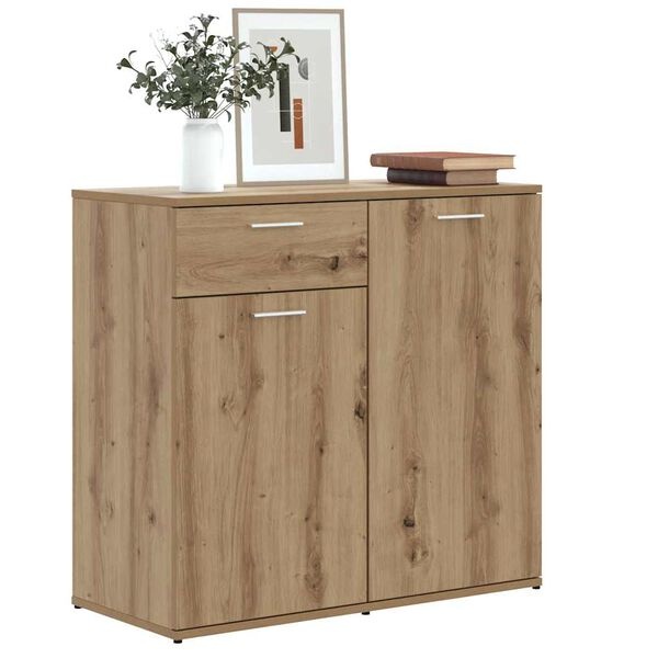 vidaXL Dressoir 80x36x75 cm bewerkt hout artisanaal eikenkleur
