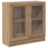 vidaXL Boekenkast 82,5x30,5x80 cm bewerkt hout artisanaal eikenkleurig