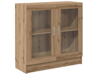 vidaXL Boekenkast 82,5x30,5x80 cm bewerkt hout artisanaal eikenkleurig