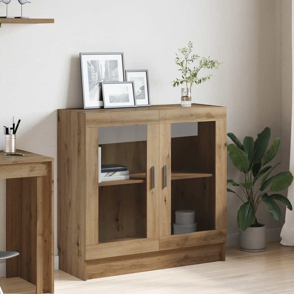 vidaXL Boekenkast 82,5x30,5x80 cm bewerkt hout artisanaal eikenkleurig
