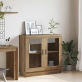vidaXL Boekenkast 82,5x30,5x80 cm bewerkt hout artisanaal eikenkleurig