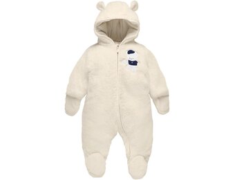 JiAmy Baby Fleece Snowsuit met Capuchon Geel 12-18 Maanden