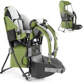 besrey Kraxe kinderdrager met opbergtas, draagbare kinderstoel voor op reis, Kraxe rugdrager om te wandelen voor 6-36 maanden, draagstoel tot 18 kg, inklapbaar (legergroen)