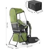 besrey Kraxe kinderdrager met opbergtas, draagbare kinderstoel voor op reis, Kraxe rugdrager om te wandelen voor 6-36 maanden, draagstoel tot 18 kg, inklapbaar (legergroen)