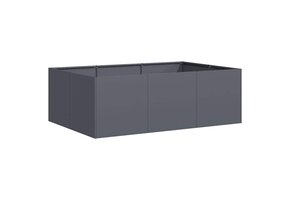 34% Korting: Stalen Plantenbak Antraciet 120x80x40 cm