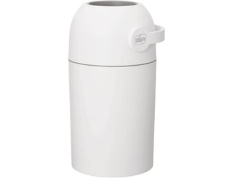 Chicco - Nappy Bin - Compacte Luieremmer met Deksel - Geurdicht - Eenvoudig in Gebruik - Makkelijk Schoon te Maken - Wit