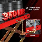 VIVOHOME 160kg Heavy Duty Hydraulische Motorfiets Heftafel Voetbediende ATV Dirt Bike Schaarstandaard met 4 Wielen Rood