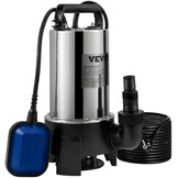 VEVOR Hefpomp voor geladen water, 1100 W, afvoerpomp voor geladen water, 333,3 l/min, vacuümpomp, zwembad, kelder, septische tank, met afvoeradapter voor het pompen van vuil afvalwater