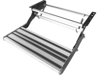 JAOGAUS Inklapbare auto-trede, aluminium uittrekbaar, deurpedaal voor camper, caravan, met vergrendeling
