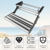 JAOGAUS Inklapbare auto-trede, aluminium uittrekbaar, deurpedaal voor camper, caravan, met vergrendeling