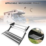 JAOGAUS Inklapbare auto-trede, aluminium uittrekbaar, deurpedaal voor camper, caravan, met vergrendeling
