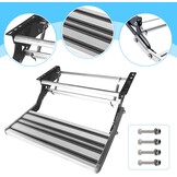 JAOGAUS Inklapbare auto-trede, aluminium uittrekbaar, deurpedaal voor camper, caravan, met vergrendeling