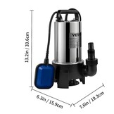 VEVOR Hefpomp voor geladen water, 1100 W, afvoerpomp voor geladen water, 333,3 l/min, vacuümpomp, zwembad, kelder, septische tank, met afvoeradapter voor het pompen van vuil afvalwater