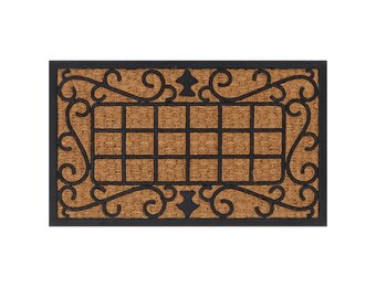 vidaXL Deurmat rechthoekig 45x75 cm rubber en kokosvezel