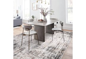 Rechthoekig Vloerkleed Grijs 30x40 cm Polyester - Zacht & Onderhoudsvriendelijk (61% Korting!)