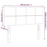 VidaXL Hoofdbord Fluweel Donkerblauw - 80x5x78/88 cm - 57% Korting
