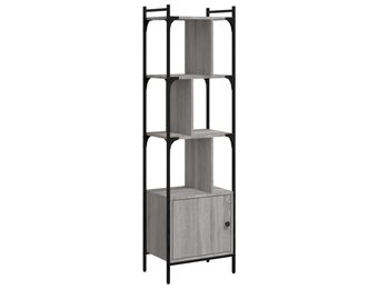 vidaXL Boekenkast met deur 44,5x30x154,5 cm hout grijs sonoma eiken