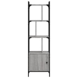 vidaXL Boekenkast met deur 44,5x30x154,5 cm hout grijs sonoma eiken