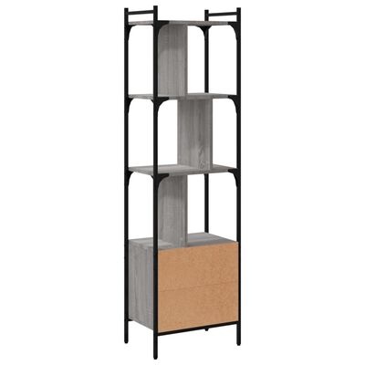 vidaXL Boekenkast met deur 44,5x30x154,5 cm hout grijs sonoma eiken