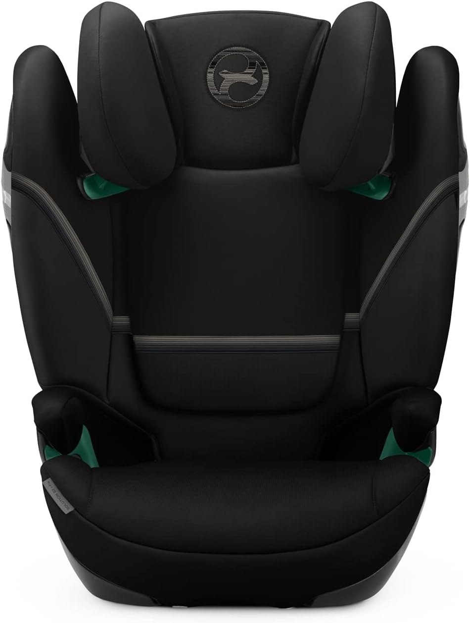 Cybex Gouden kinderzitje Solution S2 i-Fix, voor auto's met en zonder ISOFIX, 100 - 150 cm, van ongeveer 3 tot 12 jaar (15 - 50 kg), Moon Black
