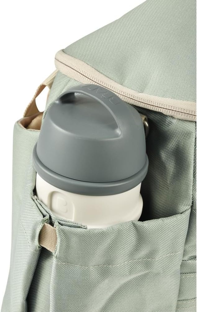 BÉABA, Sydney II Luiertas, modulair, grote capaciteit, meerdere vakken, cocoonruimte, geïsoleerde lunchtas, kinderwagenbevestigingssysteem, transporthandgrepen, saliegroen