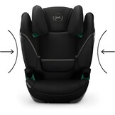 Cybex Gouden kinderzitje Solution S2 i-Fix, voor auto's met en zonder ISOFIX, 100 - 150 cm, van ongeveer 3 tot 12 jaar (15 - 50 kg), Moon Black