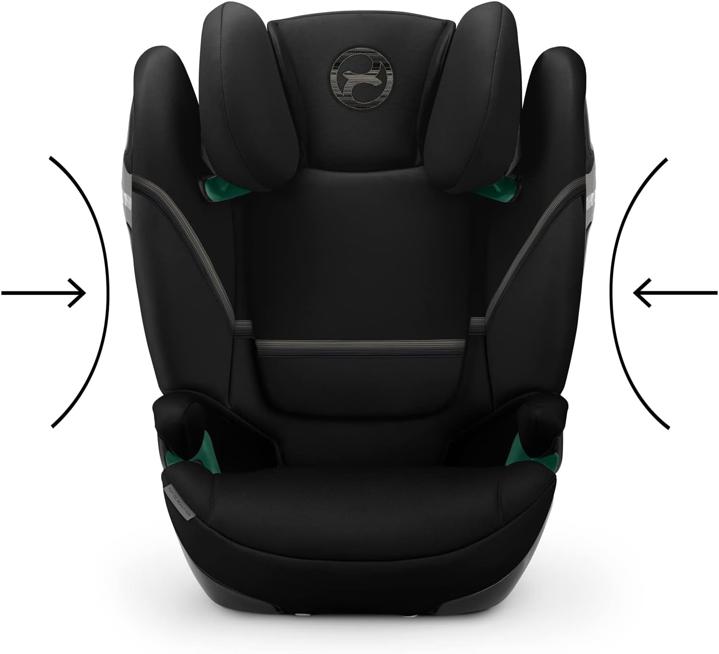 Cybex Gouden kinderzitje Solution S2 i-Fix, voor auto's met en zonder ISOFIX, 100 - 150 cm, van ongeveer 3 tot 12 jaar (15 - 50 kg), Moon Black