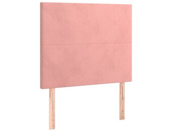 vidaXL Hoofdborden 2 st 90x5x78/88 cm fluweel roze