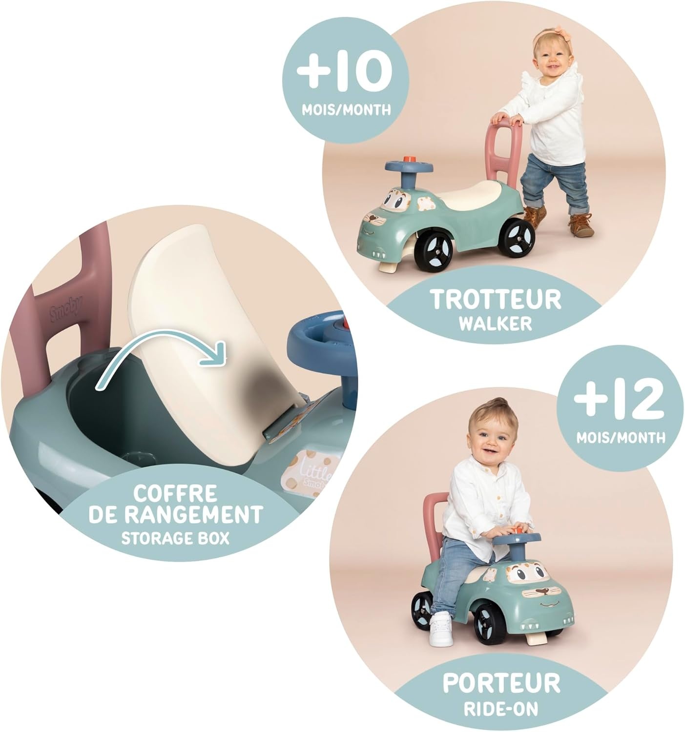 Loopauto & Looprek voor Baby's - Gemaakt in Frankrijk - 33% Korting