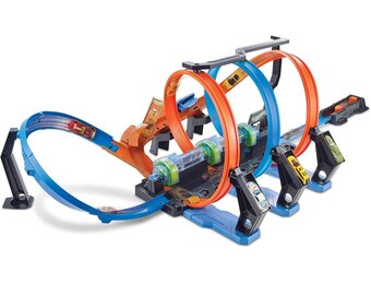 Racebaan Spiraal Crash Hot Wheels met Boosters & Loopings - 34% Korting!