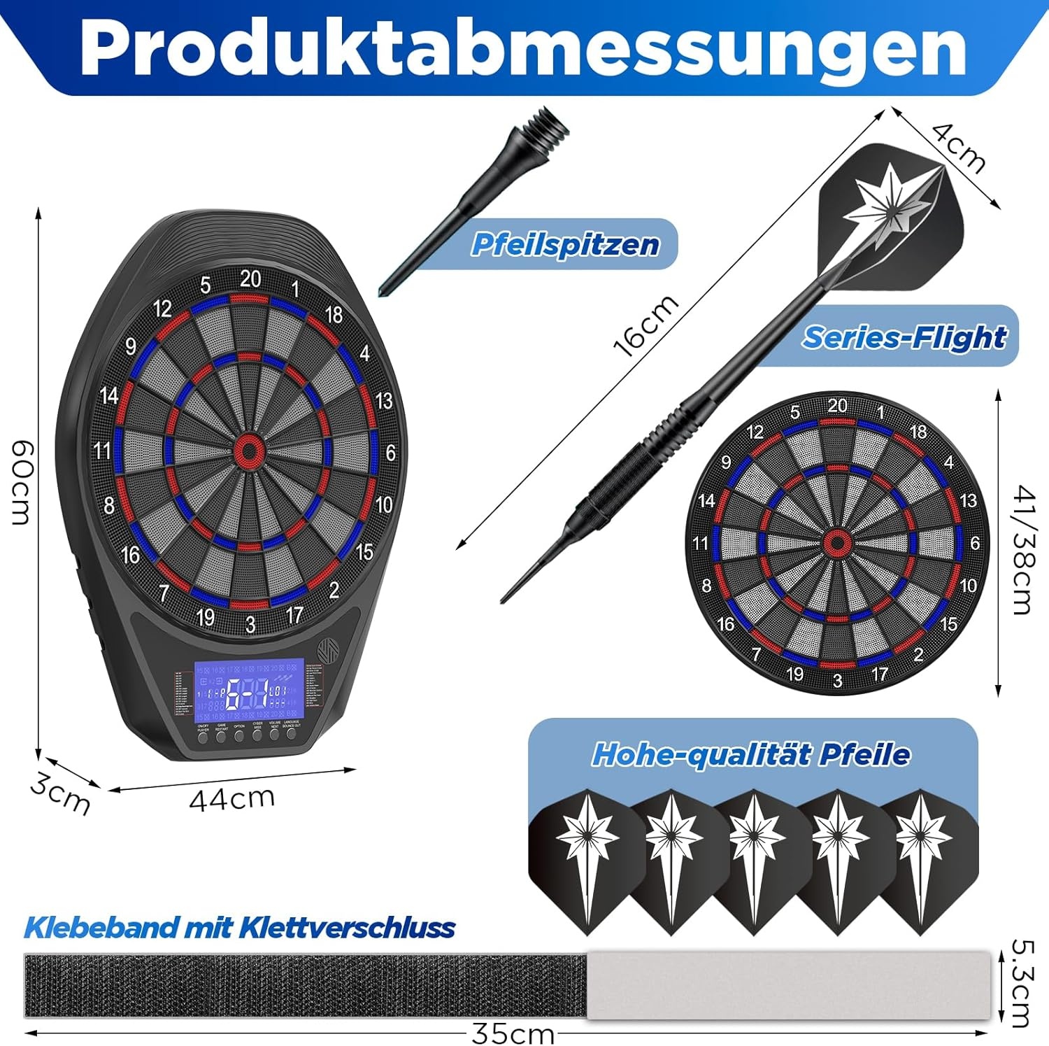Elektronisch Dartbord met 34 Spellen & 72 Varianten | 29% Korting