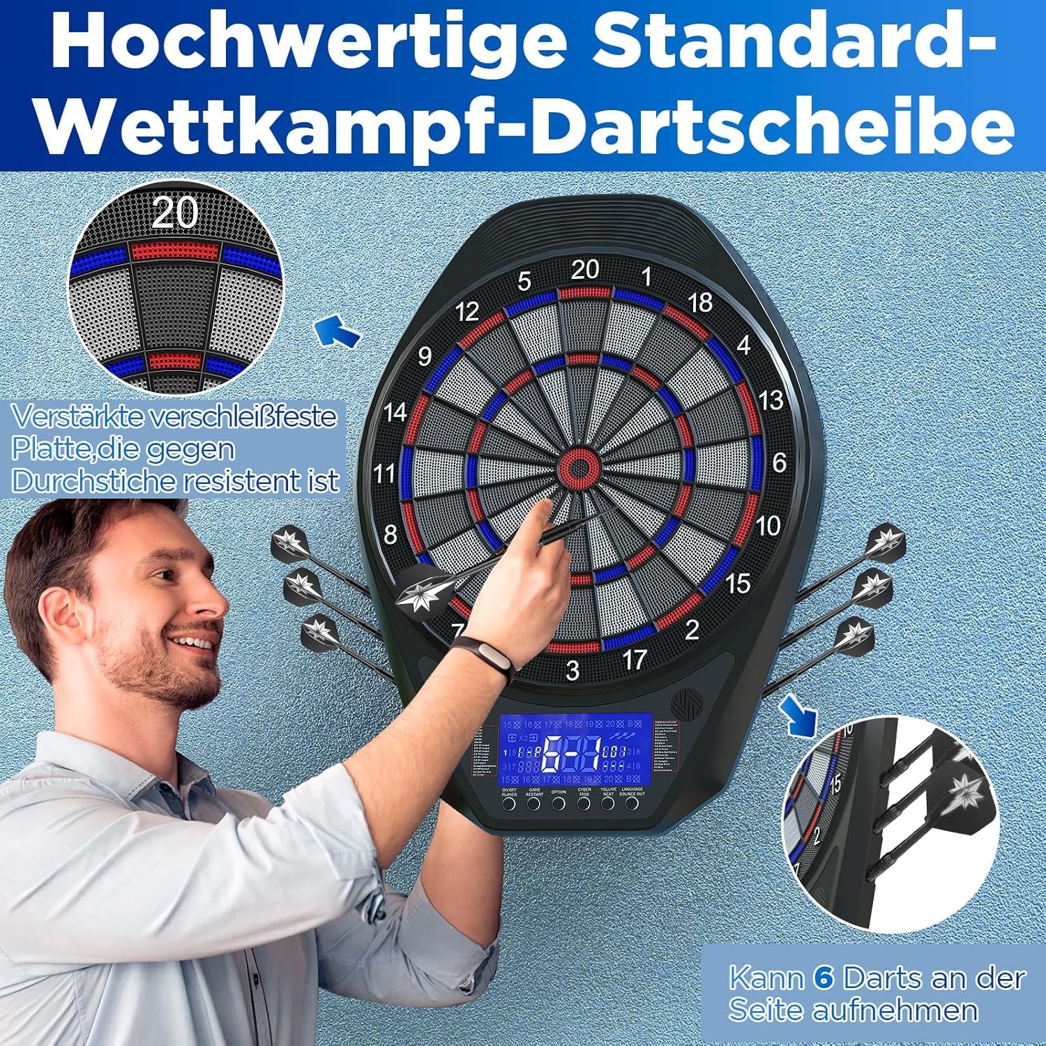 Elektronisch Dartbord met 34 Spellen & 72 Varianten | 29% Korting
