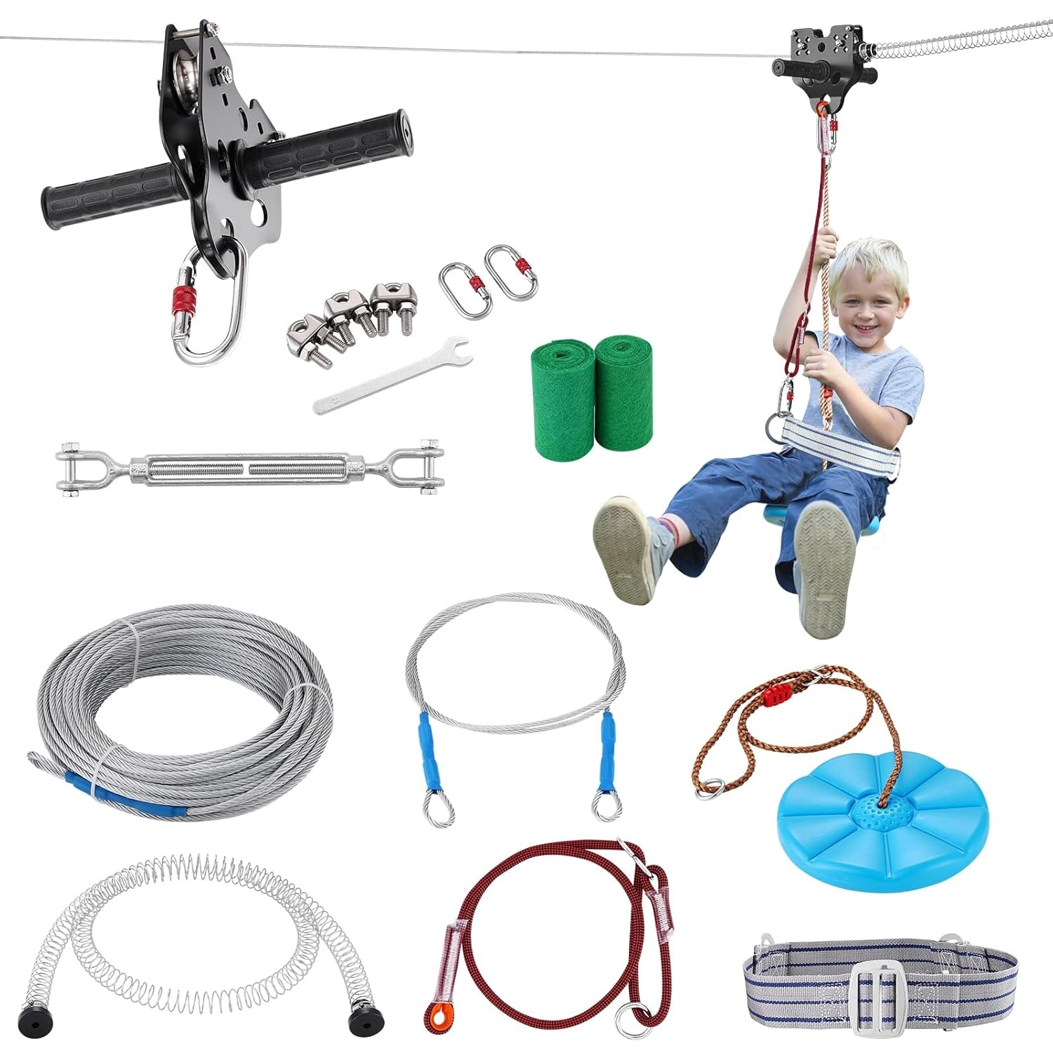 Zipline Set 18,3m - Veilig Buitenplezier voor Iedereen (59% Korting!)