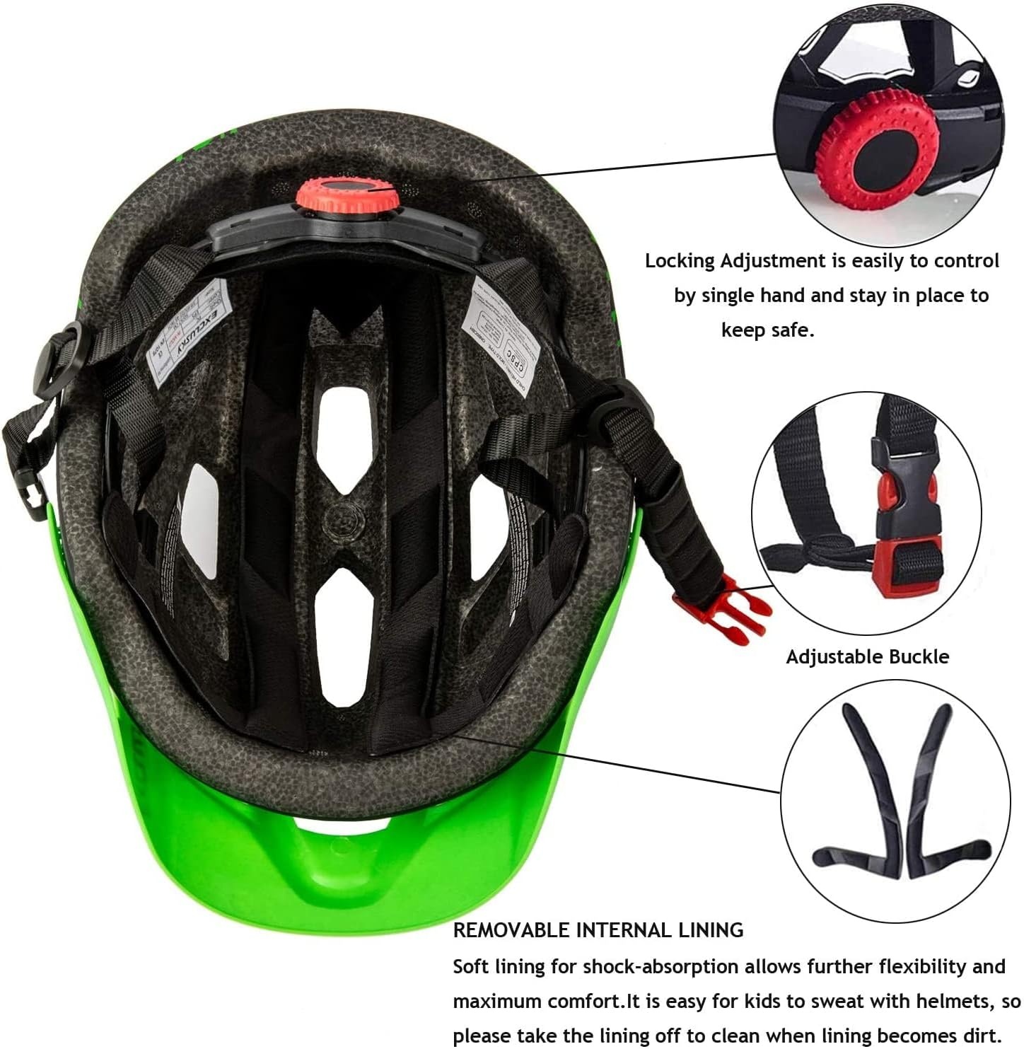 Kinder BMX/Skaterhelm - Verstelbaar 50-57cm - Zwart - Met Korting