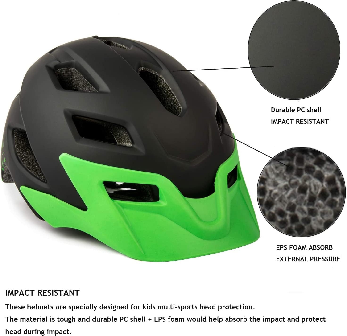 Kinder BMX/Skaterhelm - Verstelbaar 50-57cm - Zwart - Met Korting