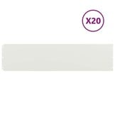 VidaXL Gazonranden (20 stuks, 25x103cm) Wit - 52% Korting