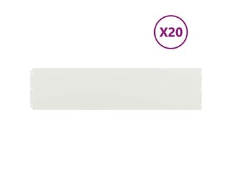 VidaXL Gazonranden 20 stuks 25x103 cm Staal Wit (34% Korting)
