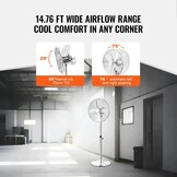 Industriële Staande Ventilator - Zilver - 29% Korting!