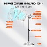 Industriële Staande Ventilator - Zilver - 29% Korting!
