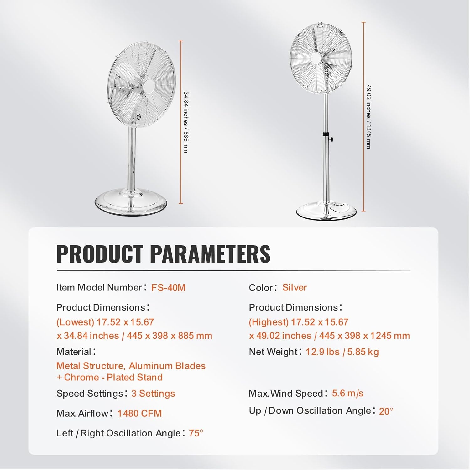 Industriële Staande Ventilator - Zilver - 29% Korting!