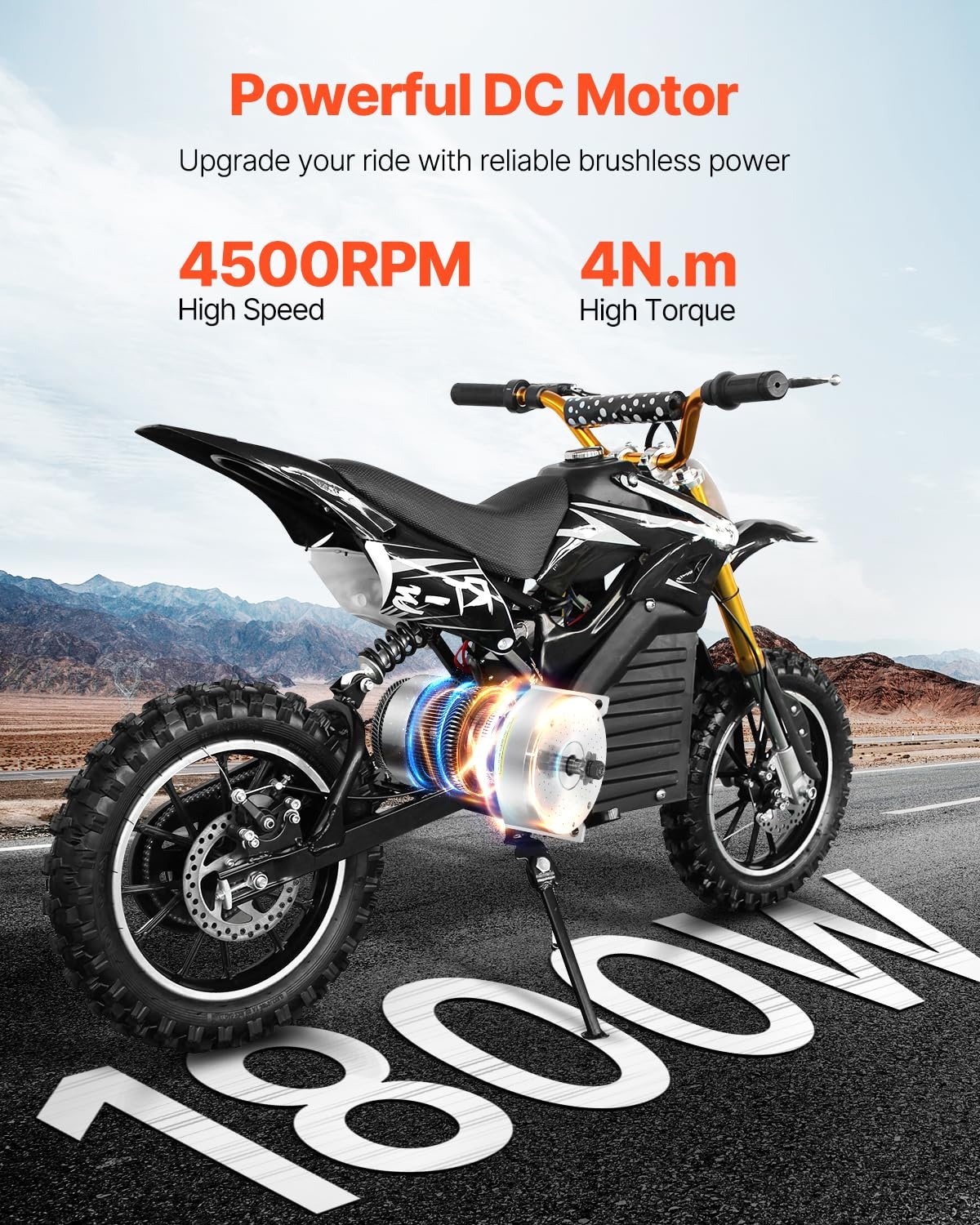 1800W Elektrische Motor Kit Go Kart/E-bike 48V met Toerentalregelaar - 35% Korting
