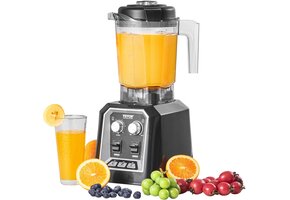 Krachtige 2200W Blender Zwart | 2L | 6 RVS Messen | Bespaar 29%