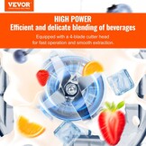 Krachtige 2200W Blender Zwart | 2L | 6 RVS Messen | Bespaar 29%