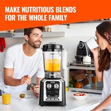 Krachtige 2200W Blender Zwart | 2L | 6 RVS Messen | Bespaar 29%