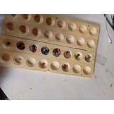 Mancala Steenspel Hus Bao: Hout & 64 Edelstenen met 57% Korting