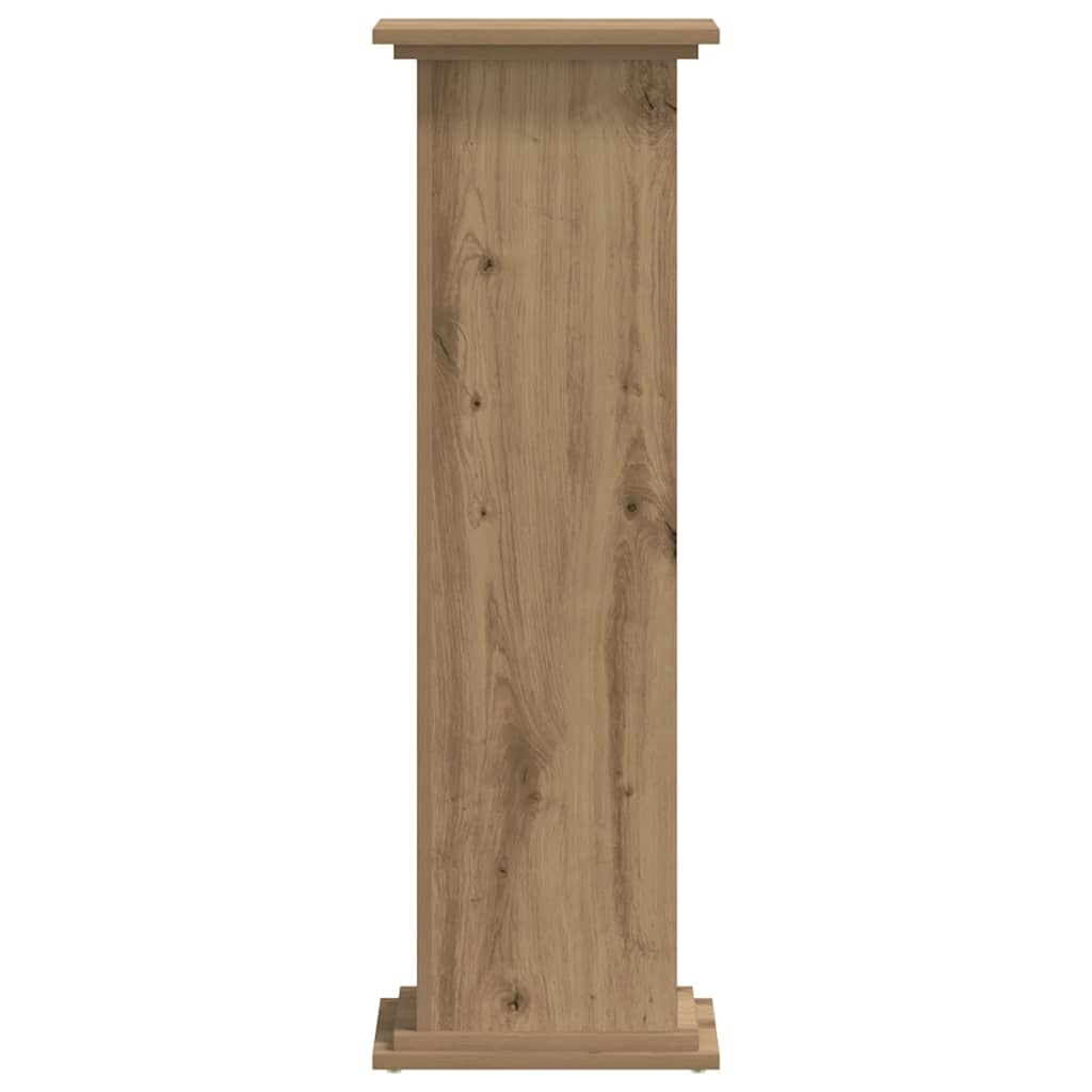 Plantenstandaard bewerkt hout - 33x33x100 cm - Artisanaal Eiken - 33% Korting