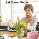 Roze Draagbare Boombox CD-speler | Bluetooth 5.0 | 29% Korting