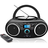 Roze Draagbare Boombox CD-speler | Bluetooth 5.0 | 29% Korting